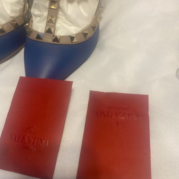 Blue 7 1/2  Valentino    pump - Picture 6 of 9
